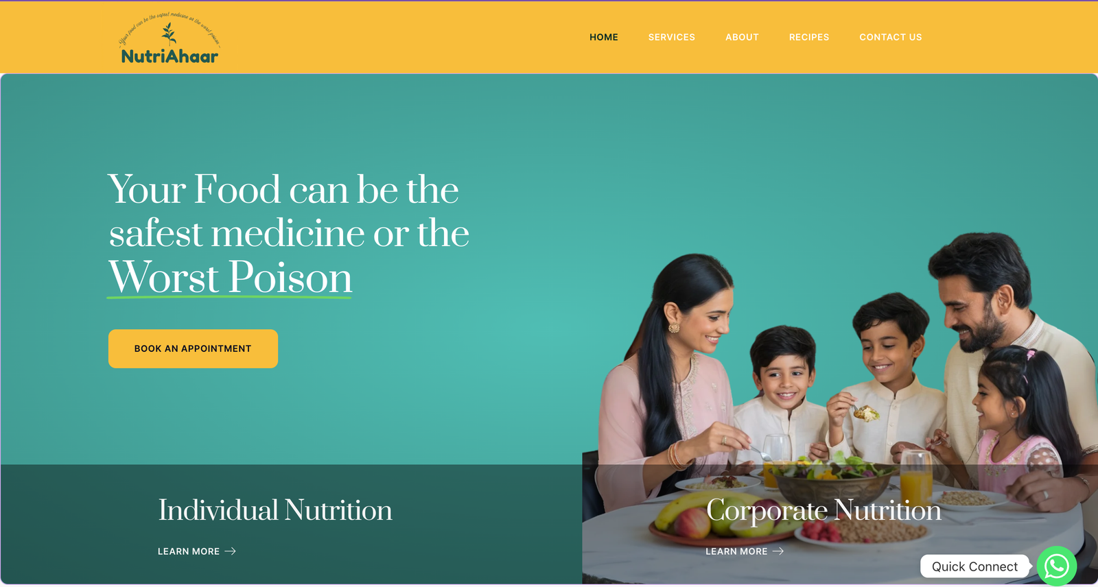 Nutriahaar homepage